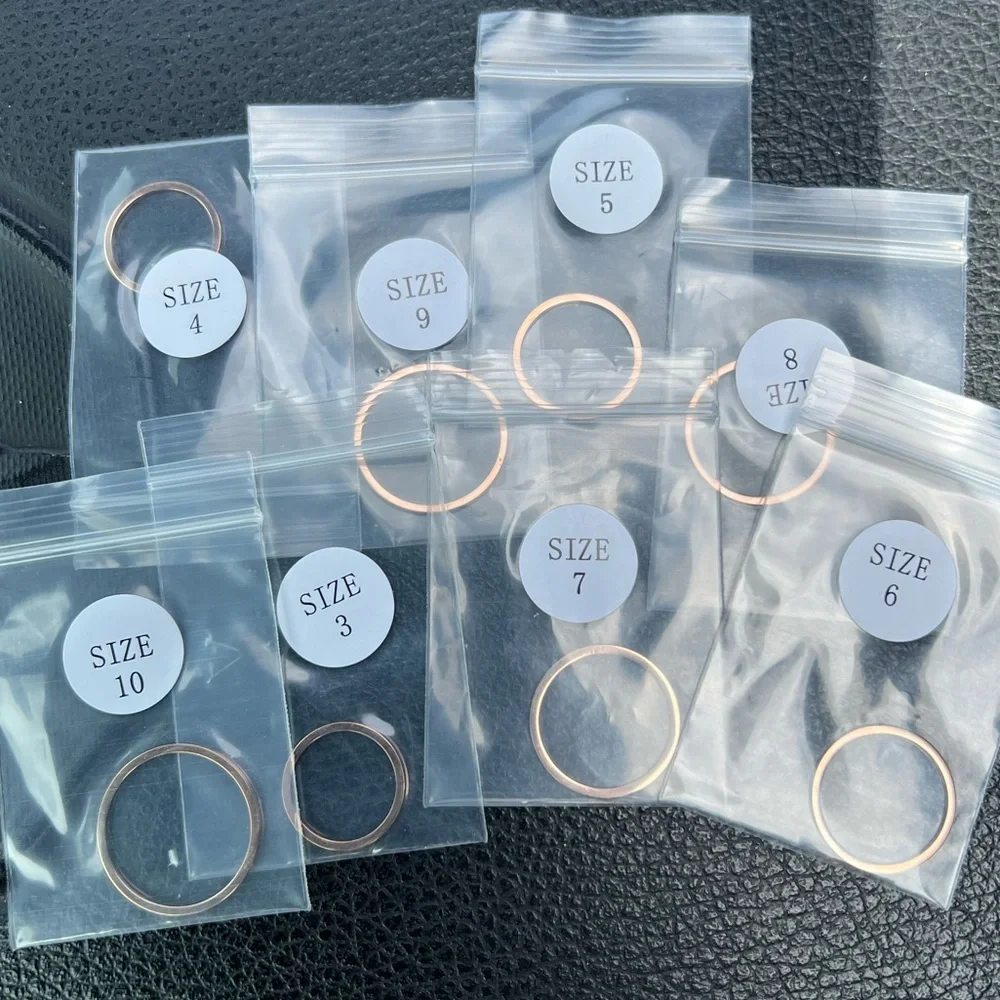 Rose Gold Unisex Gender Neutral Wedding Engagement Promise Ring Band Minimalist